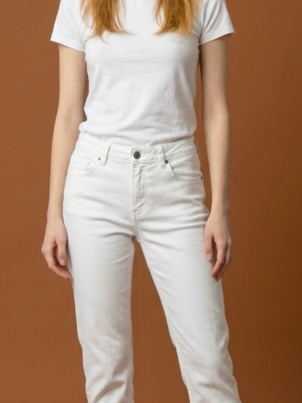 Burberry Brit Luxury High-Rise Cropped White Denim Pants Jeans     Size 30